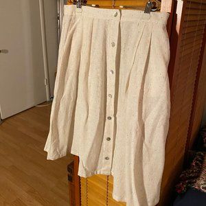 1X NWOT Tuesday of California Cadette button-front skirt